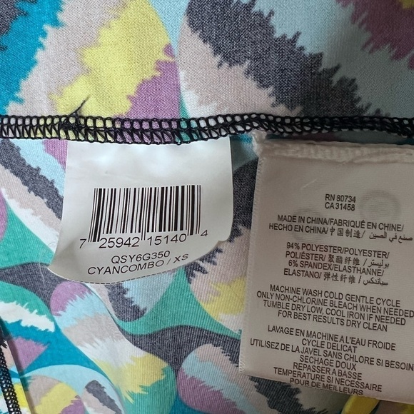 BCBGMAZARIA Cyan combo geometric knit dress - Picture 9 of 10